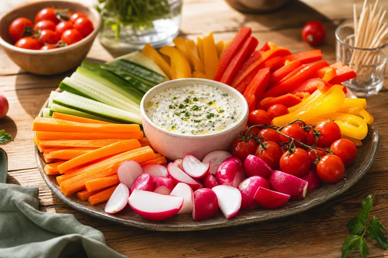 Duo de crudités en lamelles