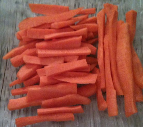 lamelles de carottes